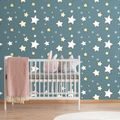 SELF ADHESIVE WALLPAPER COSMIC STARS WITH A BLUE BACKGROUND - SELF-ADHESIVE WALLPAPERS - WALLPAPERS