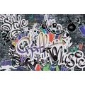 SELF ADHESIVE WALLPAPER TRENDY PURPLE GRAFFITI WALL - WALLPAPERS - 🔥 TOTAL SALE 🔥