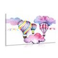 CANVAS PRINT BALLOONS IN THE WIND - CHILDRENS PICTURES - PICTURES