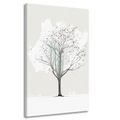 CANVAS PRINT MINIMALISTIC WINTER TREE - PICTURES OF TREES AND LEAVES - PICTURES