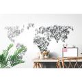 SELF ADHESIVE WALLPAPER BLACK AND WHITE WORLD MAP CONSISTING OF PEOPLE - SELF-ADHESIVE WALLPAPERS - WALLPAPERS