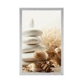 POSTER ZEN STONES WITH SEASHELLS - FENG SHUI - POSTERS