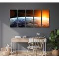 5-PIECE CANVAS PRINT VIEW OF THE PLANET FROM SPACE - PICTURES OF SPACE AND STARS - PICTURES