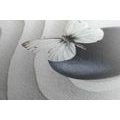 CANVAS PRINT ZEN STONE WITH A BUTTERFLY - PICTURES FENG SHUI - PICTURES