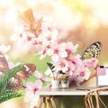 WALLPAPER SPRING FLOWERS WITH EXOTIC BUTTERFLIES - WALLPAPERS FLOWERS - WALLPAPERS
