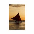 AFFICHE BEAU COUCHER DE SOLEIL SUR LA MER - NATURE - AFFICHES