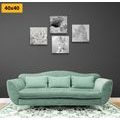 CANVAS PRINT SET HARMONY OF ANGELS IN BLACK AND WHITE - SET OF PICTURES - PICTURES