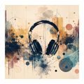 WANDBILD BUNTE SYMPHONIE DER MUSIK - MUSIKBILDER - BILDER