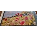 5-PIECE CANVAS PRINT PAINTED POPPIES IN A MEADOW - PICTURES FLOWERS - PICTURES