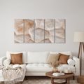 CANVASTAVLA 5-DELAD BEIGE ONYXSTRUKTUR - MARMORTAVLOR - TAVLOR