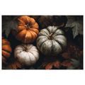 CANVAS SCHILDERIJ HERFSTKLEURIGE POMPOENEN - STILLEVEN SCHILDERIJEN - SCHILDERIJEN