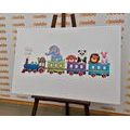 CANVAS PRINT TRAIN WITH ANIMALS - CHILDRENS PICTURES - PICTURES