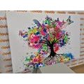 CANVAS PRINT FLORAL TREE FULL OF COLORS - ABSTRACT PICTURES{% if product.category.pathNames[0] != product.category.name %} - PICTURES{% endif %}
