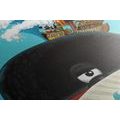 CANVAS PRINT PIRATE SHIP ON A WHALE - CHILDRENS PICTURES - PICTURES