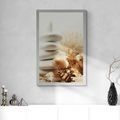 POSTER ZEN STONES WITH SEASHELLS - FENG SHUI - POSTERS