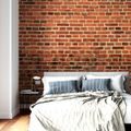 SELF ADHESIVE WALL MURAL ORANGE BRICK WALL - SELF-ADHESIVE WALLPAPERS - WALLPAPERS