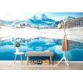 SELF ADHESIVE WALL MURAL SNOWY LANDSCAPE IN THE ALPS - SELF-ADHESIVE WALLPAPERS - WALLPAPERS