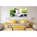 TABLEAU SUR TOILE – ORCHIDÉE À THÈME JAPONAIS - TABLEAUX FENG SHUI - TABLEAUX