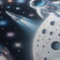 OBRAZ KOSMONAUT MEZI PLANETAMI - CHILDREN'S SPACE PICTURES - PICTURES