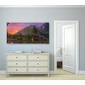 IMPRESSION SUR TOILE COUCHER DE SOLEIL SUR UN PAYSAGE DE MONTAGNE - IMPRESSION SUR TOILE DE NATURE ET PAYSAGE - IMPRESSION SUR TOILE