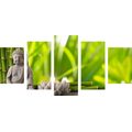 5-PIECE CANVAS PRINT HARMONIOUS BUDDHA - PICTURES FENG SHUI - PICTURES