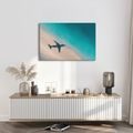 WANDBILD STRAND UND FLUGZEUGSCHATTEN - BILDER MEER UND STRAND - BILDER