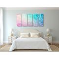 5-PIECE CANVAS PRINT MANDALA ELEMENTS - PICTURES FENG SHUI - PICTURES