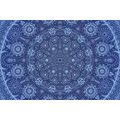 SELF ADHESIVE WALLPAPER ORNAMENTAL MANDALA WITH A LACE IN BLUE - SELF-ADHESIVE WALLPAPERS - WALLPAPERS