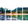 5-PIECE CANVAS PRINT LAKE IN BEAUTIFUL NATURE - PICTURES OF NATURE AND LANDSCAPE - PICTURES