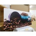 CANVAS PRINT CUPS WITH COFFEE BEANS - PICTURES OF FOOD AND DRINKS - PICTURES