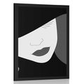 AFFICHE DAME CHIC DANS UN CHAPEAU DANS UN DESIGN EN NOIR ET BLANC - NOIR ET BLANC - AFFICHES