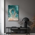 CANVASTAVLA ABSTRAKT OCEAN I SANDTONER - TAVLOR MED HAV OCH STRAND - TAVLOR