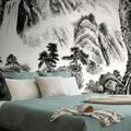 WALLPAPER CHINESE BLACK AND WHITE LANDSCAPE PAINTING - BLACK AND WHITE WALLPAPERS - WALLPAPERS