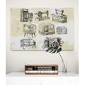 CANVAS PRINT RETRO LIFE - VINTAGE AND RETRO PICTURES - PICTURES