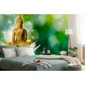 TAPET BUDDHA AURIU PE O FLOARE DE LOTUS - TAPET FENG SHUI - TAPETURI