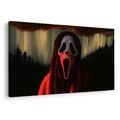 WANDBILD UNHEIMLICHER SCHREI IN ROTER KAPUZE - HALLOWEEN- UND HORROR-BILDER - BILDER