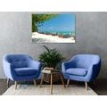 CANVAS PRINT WHITE SANDY BEACH ON THE ISLAND OF BAMBOO - PICTURES - 🔥 TOTAL SALE 🔥