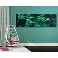 CANVAS PRINT FRESH TROPICAL LEAVES - PICTURES OF NATURE AND LANDSCAPE - PICTURES