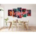 5-PIECE CANVAS PRINT ABSTRACT FLOWERS - ABSTRACT PICTURES - PICTURES