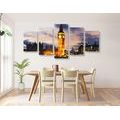 5-PIECE CANVAS PRINT LONDON BIG BEN AT NIGHT - PICTURES OF CITIES - PICTURES