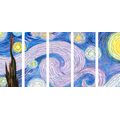 5-PIECE CANVAS PRINT COLOR REPRODUCTION OF STARRY NIGHT - VINCENT VAN GOGH - ABSTRACT PICTURES{% if product.category.pathNames[0] != product.category.name %} - PICTURES{% endif %}