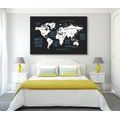 DECORATIVE PINBOARD WORLD MAP IN A MODERN DESIGN - PICTURES ON CORK - PICTURES