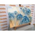 CANVAS PRINT BLUE DANDELION IN WATERCOLOR DESIGN - PICTURES FLOWERS - PICTURES