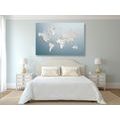 CANVAS PRINT WORLD MAP IN AN ORIGINAL DESIGN - PICTURES OF MAPS - PICTURES