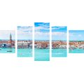 QUADRO IN 5 PARTI VISTA DI VENEZIA - QUADRI CITTÀ - QUADRI