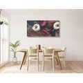 CANVAS PRINT FLORAL VINTAGE - PICTURES FLOWERS - PICTURES