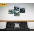 CANVAS PRINT SET CHARMING MOUNTAIN LANDSCAPES - SET OF PICTURES - PICTURES