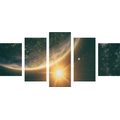 5-PIECE CANVAS PRINT VIEW FROM SPACE - PICTURES OF SPACE AND STARS - PICTURES