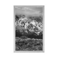 POSTER UNIQUE MOUNTAIN LANDSCAPE - BLACK AND WHITE - POSTERS