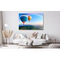 CANVAS PRINT ADVENTUROUS BALLOONS - PICTURES OF NATURE AND LANDSCAPE - PICTURES